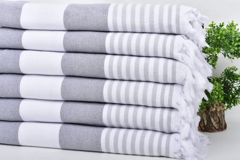 Personalized Wedding Gift, 68x36 Cotton Striped Terry Towel, Gift Towel, Organic Turkish towel, Lightweight Turkish towel, Beach Towel Personalized - 3