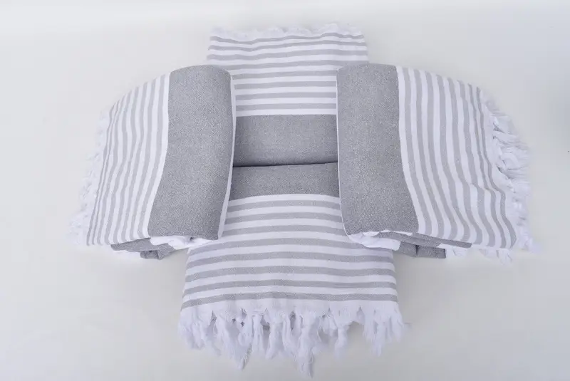 Personalized Wedding Gift, 68x36 Cotton Striped Terry Towel, Gift Towel, Organic Turkish towel, Lightweight Turkish towel, Beach Towel Personalized - 6