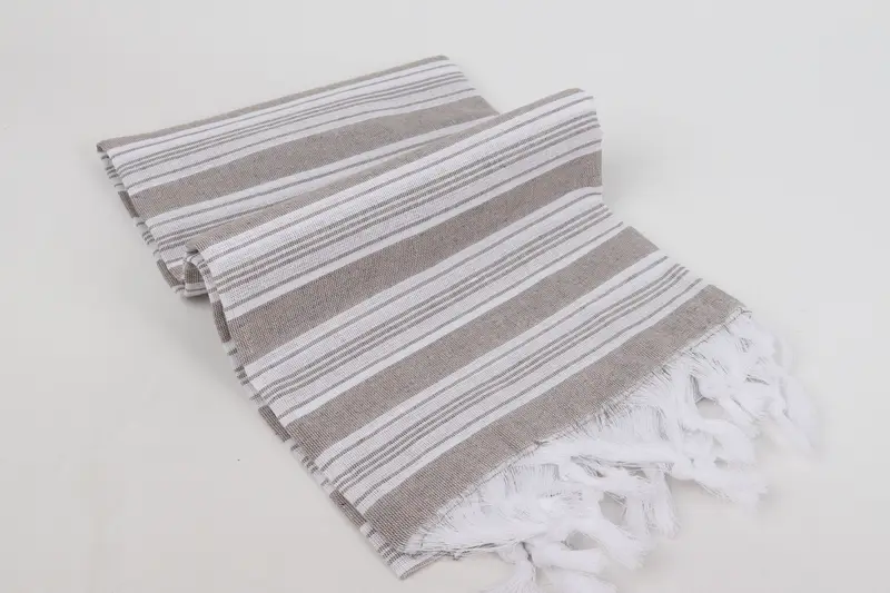 Bridal Shower Gift, Customized Towels, Organic Cotton Towel, Bachelorette Party Favors, Quick-Dry Beach Towel, 70x40 Cotton Striped Towel - 6