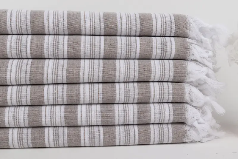Bridal Shower Gift, Customized Towels, Organic Cotton Towel, Bachelorette Party Favors, Quick-Dry Beach Towel, 70x40 Cotton Striped Towel - 3