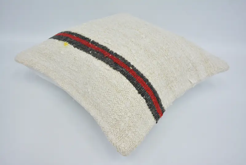 Traditional Cushion, Pattern Throw Cushion Case, 16x16 White Cushion Cover, Pillow Sham, Pillow for Sofa, Boho Pillow Sham Cover, Kilim Cushion Sham - 6