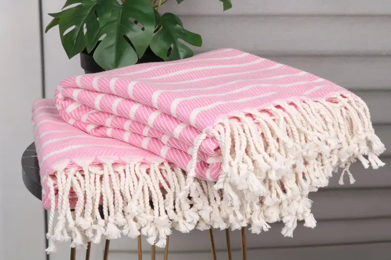 Soft and absorbent Turkish towel, Bridesmaid Gifts, Personalized Bridesmaid Gift, Gifts For Him, Christmas Favors, 70x40 Bamboo Herringbone Towel - 3