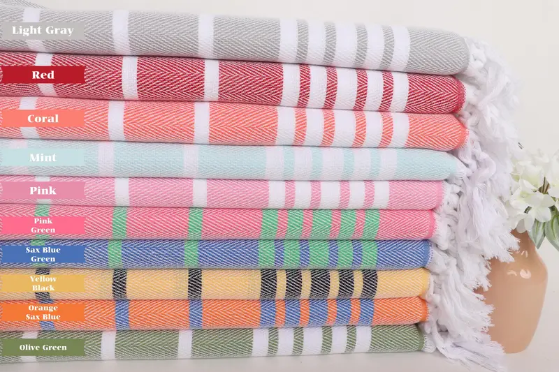Xmas Gifts, 40x20 Cotton Zig zag Towel, Spa Towel, Monogrammed Hand Towel, Turkish Tea Towel, Custom Hand Towel, Custom Gift, Girl Trip Party Favor - 1