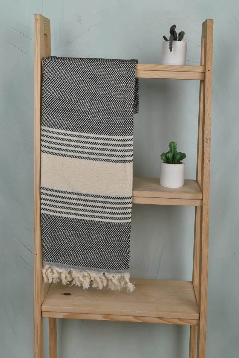 Best Wedding Gift, Spa Towel, Personalized Wedding Gift, Xmas Gifts, Family Gift Basket, Peshtemal Towel, Handmade Gift, 70x40 Cotton Striped Towel - 8