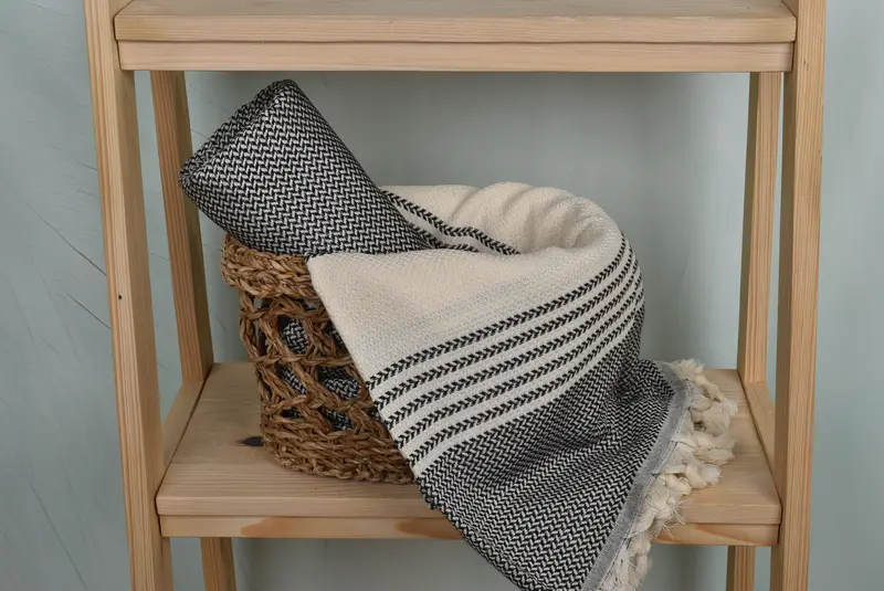 Best Wedding Gift, Spa Towel, Personalized Wedding Gift, Xmas Gifts, Family Gift Basket, Peshtemal Towel, Handmade Gift, 70x40 Cotton Striped Towel - 4