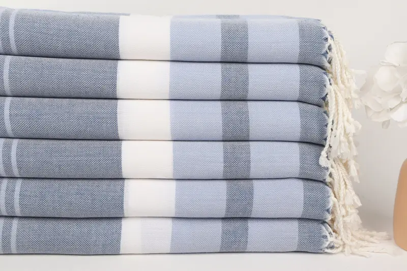 70x40 Cotton Striped Towel, Wedding Gift Ideas, Gift For Her, Sand-resistant towel, Embroidery Towel, Custom Wedding Gifts, Turkish Towel Monogram - 3