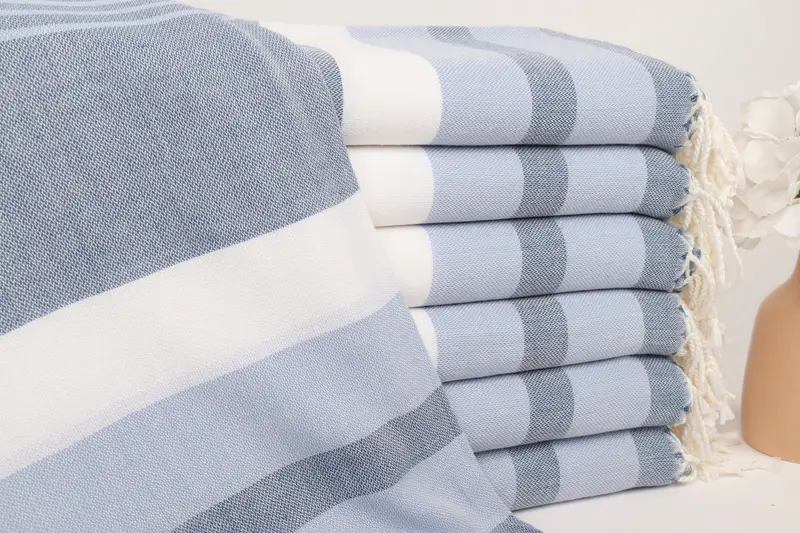 70x40 Cotton Striped Towel, Wedding Gift Ideas, Gift For Her, Sand-resistant towel, Embroidery Towel, Custom Wedding Gifts, Turkish Towel Monogram - 1