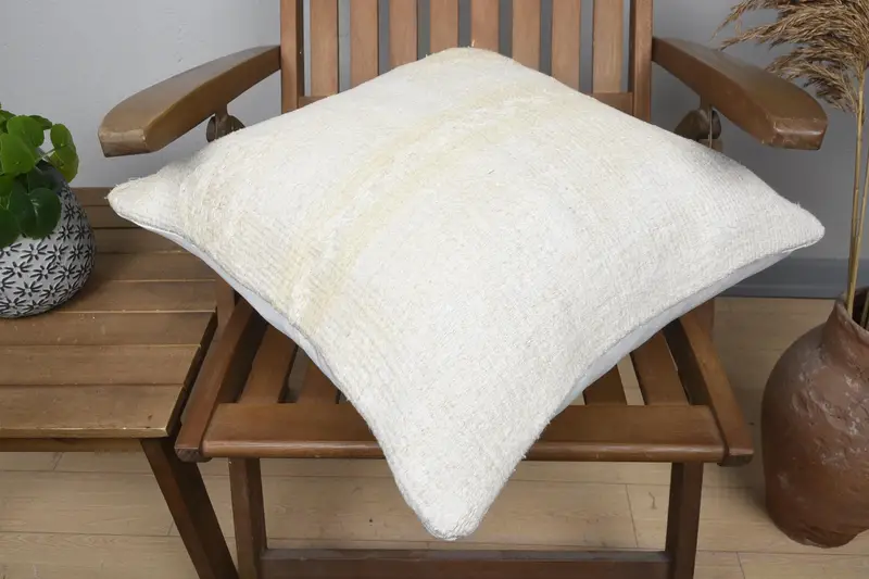 Gift Pillow, Cushion, Turkish Pillow, 20x20 Beige Pillow Case, Pillow for Couch, Southwestern Cushion Case, Rustic Pillow Case, Bed Pillow Cover - 4