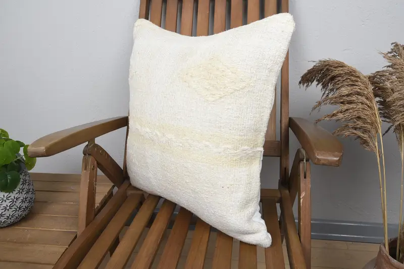 Gift Pillow, Cushion, Turkish Pillow, 20x20 Beige Pillow Case, Pillow for Couch, Southwestern Cushion Case, Rustic Pillow Case, Bed Pillow Cover - 3