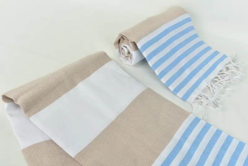 Pool Towels, Bachelorette Party Decorations, Turkish Towel Beach, Best Friend Gift Ideas, Travel Towel, Handmade Gift, 70x40 Cotton Striped Towel - 7