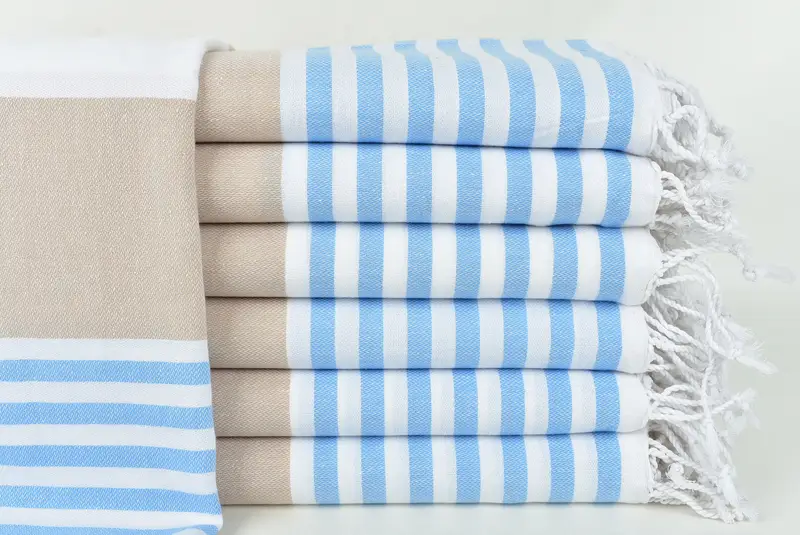 Pool Towels, Bachelorette Party Decorations, Turkish Towel Beach, Best Friend Gift Ideas, Travel Towel, Handmade Gift, 70x40 Cotton Striped Towel - 1