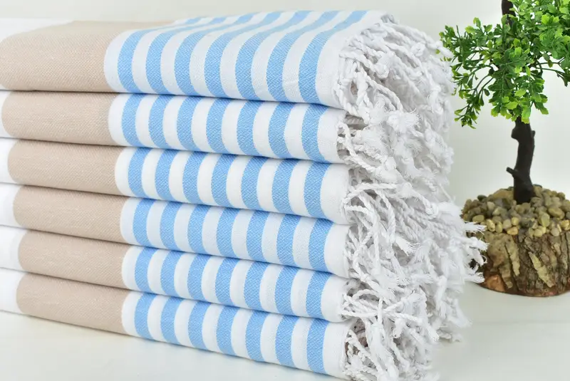 Pool Towels, Bachelorette Party Decorations, Turkish Towel Beach, Best Friend Gift Ideas, Travel Towel, Handmade Gift, 70x40 Cotton Striped Towel - 3