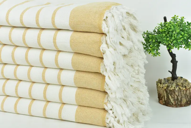 68x39 Cotton Striped Towel, Gift For Wedding Day, Hammam Towel USA, Housewarming Gift, Turkish bath towel, Gift Towel, Bridal Shower Gift - 3