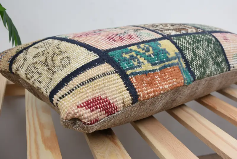 12x24 Brown Cushion, Pillow for Couch, Decorative Cushion, Pillow Cover, Ikat Cushion, Pillow for Sofa, Armchair Pillow, Kilim Pillow Cover - 6