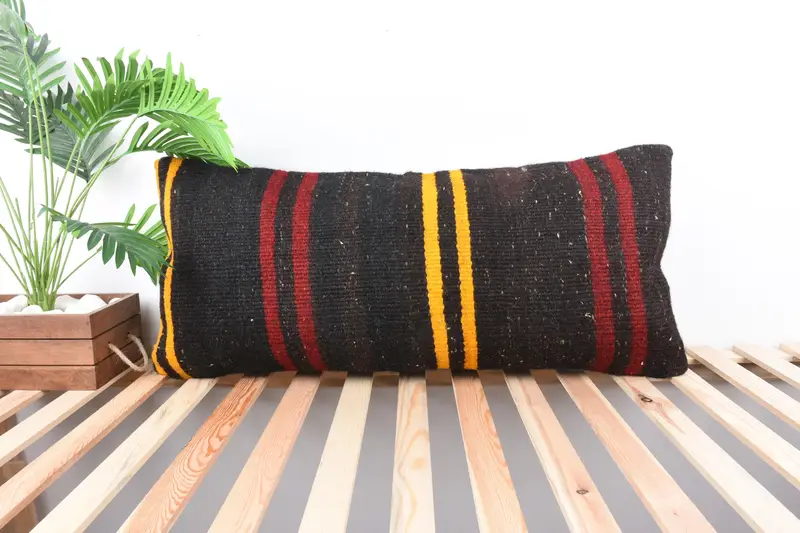 Home Decor Pillow, 16x36 Brown Pillow, Pillow for Couch, Christmas Pillow Sham, Pillow Case, Ethnic Pillow Cover Cushion, Throw Kilim Pillow - 1