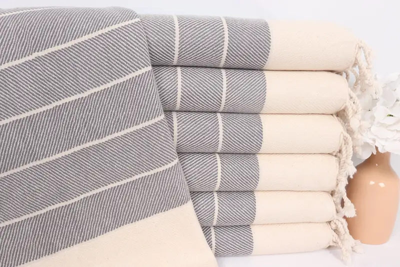 Wedding Gift, Turkish Towel Hand Towel, Gym Towel, Organic Towel, Grandma Gift, Gift For Him, Bathroom Towels, 36x16 Cotton Striped Towel, Spa Towel - 1