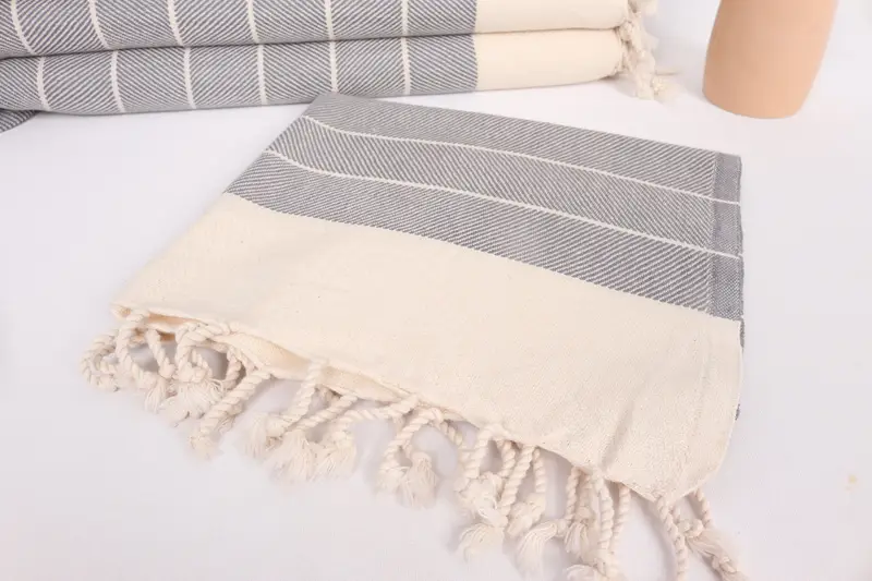 Wedding Gift, Turkish Towel Hand Towel, Gym Towel, Organic Towel, Grandma Gift, Gift For Him, Bathroom Towels, 36x16 Cotton Striped Towel, Spa Towel - 5