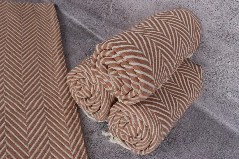 Peshtemal Towel, Turkish bath towel, Anniversary Gift For Her, Bridal Shower Favors, 70x40 Cotton Striped Towel, Bachelorette Party Favors - 8