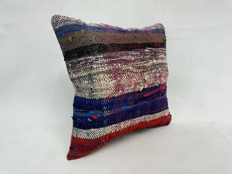Morroccon Kilim Cushion Pillow Cover, Turkish Pillow, Throw Kilim Pillow, Ikat Pillow Case, Turkish Kilim Pillow, Cushion, 20x20 Purple Cushion Case - 3