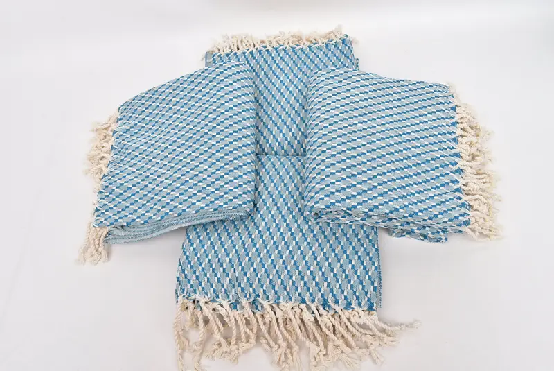 Monogram Turkish Towel, Large Turkish Towel, Hammam Towel USA, Gym Towel, 68x40 Cotton Geometric Towel, Embroidery Towel, Beach towel, Gift Towel - 6