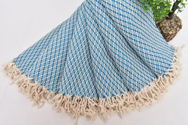 Monogram Turkish Towel, Large Turkish Towel, Hammam Towel USA, Gym Towel, 68x40 Cotton Geometric Towel, Embroidery Towel, Beach towel, Gift Towel - 4