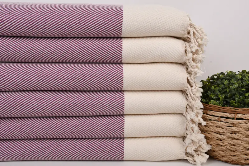 70x40 Cotton Striped Towel, Bachelorette Party Favors, Personalized Bridesmaid Gift, Organic Cotton Towel, Valentines Day Gift Idea, Absorbent towel - 2