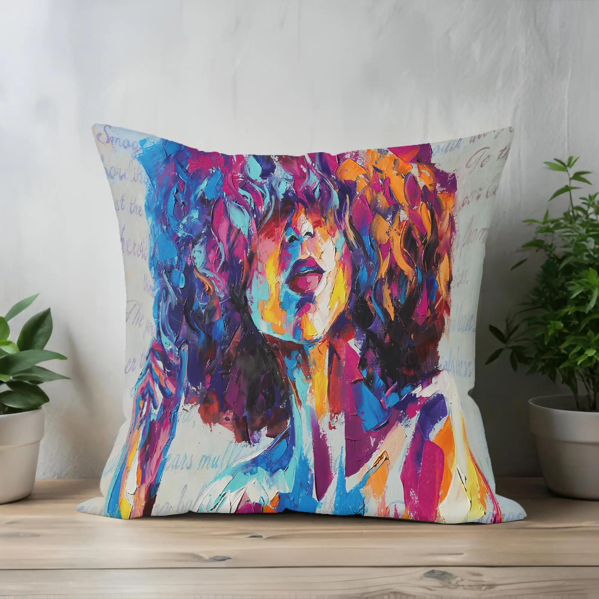 Modern African Woman Print Pillow for Chic Home Decor - 1