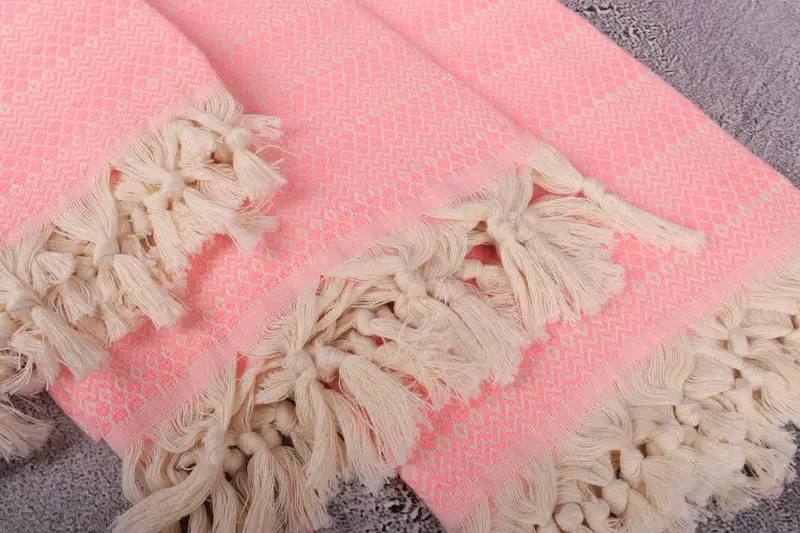 Luxury towel, Bridesmaid Gifts, Peshtemal Towel USA, Absorbent towel, Kids Beach Towel, 70x38 Cotton Diamond Towel, Wedding Day Gift For Bride - 5