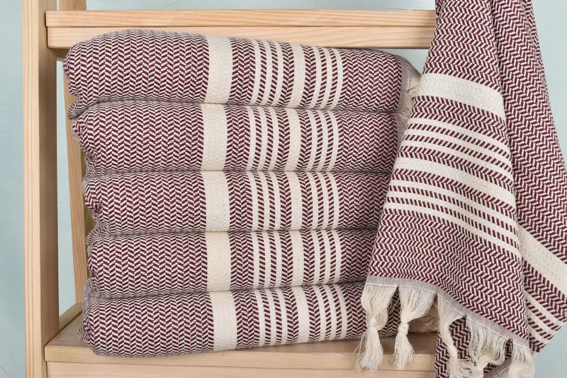 40x18 Cotton Striped Towel, Xmas Gifts, Bachelor Bachelorette Party Favors, Personalized Kitchen Towel, Bathroom Towels, Turkish Hand Towel - 2