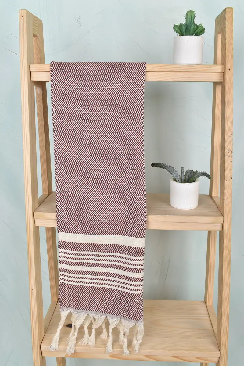 40x18 Cotton Striped Towel, Xmas Gifts, Bachelor Bachelorette Party Favors, Personalized Kitchen Towel, Bathroom Towels, Turkish Hand Towel - 8