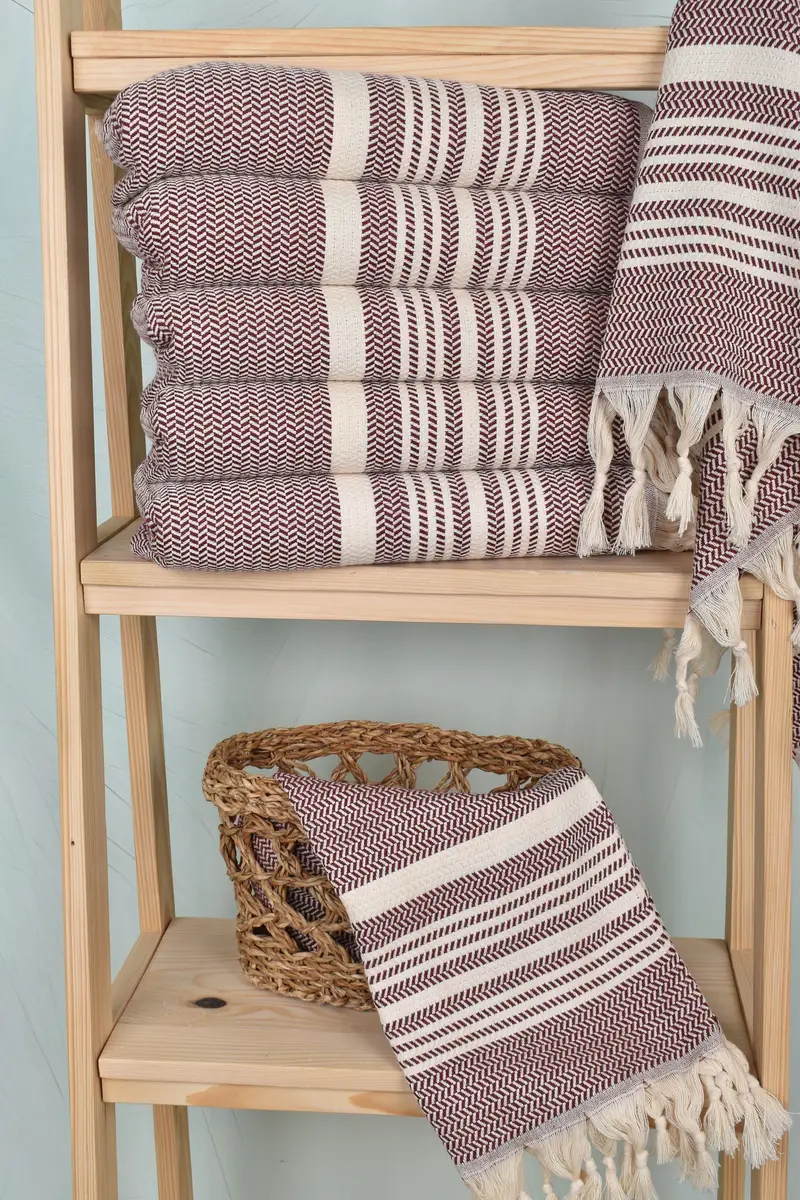 40x18 Cotton Striped Towel, Xmas Gifts, Bachelor Bachelorette Party Favors, Personalized Kitchen Towel, Bathroom Towels, Turkish Hand Towel - 3
