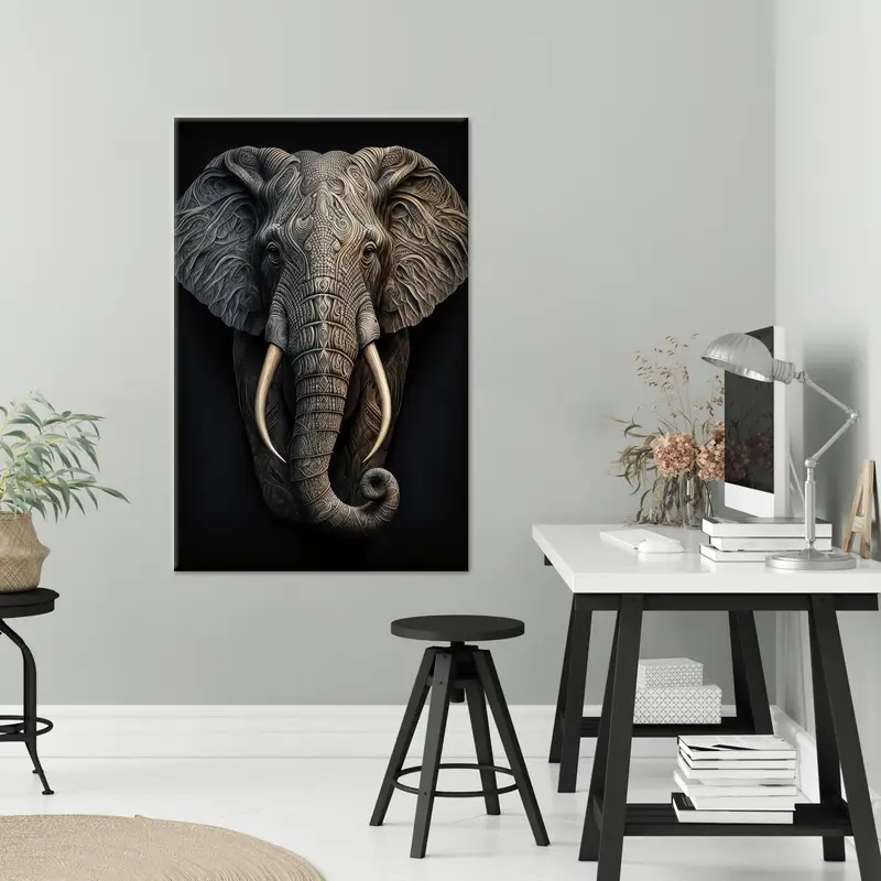 Lienzo loft negro moderno: eleva la cueva de tu hombre con arte