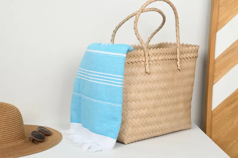Organic Towel, Spa Gift, 70x36 Cotton Striped Terry Towel, Custom Name Towel, Quick-dry peshtemal, Soft towel, Personalized Wedding Gift - 8