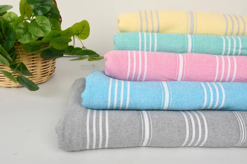 Organic Towel, Spa Gift, 70x36 Cotton Striped Terry Towel, Custom Name Towel, Quick-dry peshtemal, Soft towel, Personalized Wedding Gift - 4