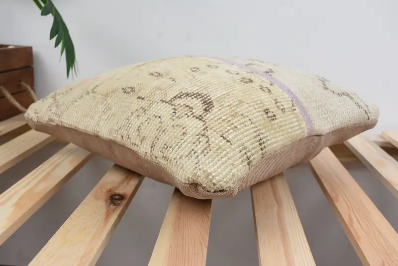 Cushion, Chair Pillow Sham, Luxury Pillow Case, Pillow for Couch, Gift Pillow, 14x14 Beige Cushion Cover, Colorful Pillow Sham, Kilim Cushion Sham - 6