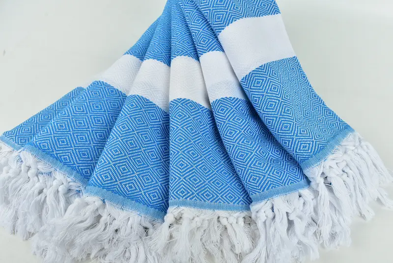 Organic towel, Wedding Gift, Beach Towel Personalized, Bachelorette Party Gifts Bridesmaids, 70x40 Cotton Diamond Towel, Welcome Wedding Gift - 4