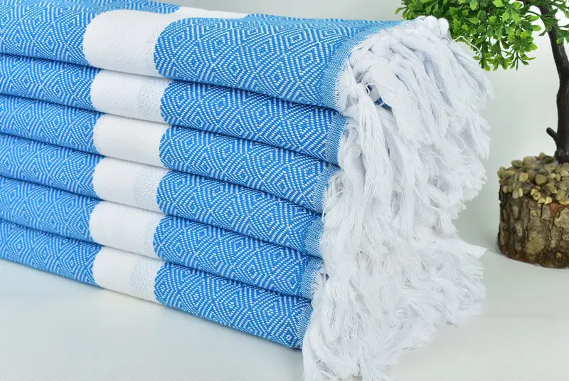Organic towel, Wedding Gift, Beach Towel Personalized, Bachelorette Party Gifts Bridesmaids, 70x40 Cotton Diamond Towel, Welcome Wedding Gift - 3