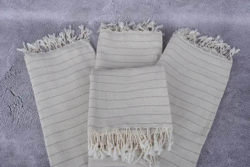 Custom Beach Towel, Sand-resistant towel, Kids Beach Towel, 64x38 Linen Striped Towel, Monogram Beach Towel, Custom Beach Towels, Gift For Boyfriend - 4
