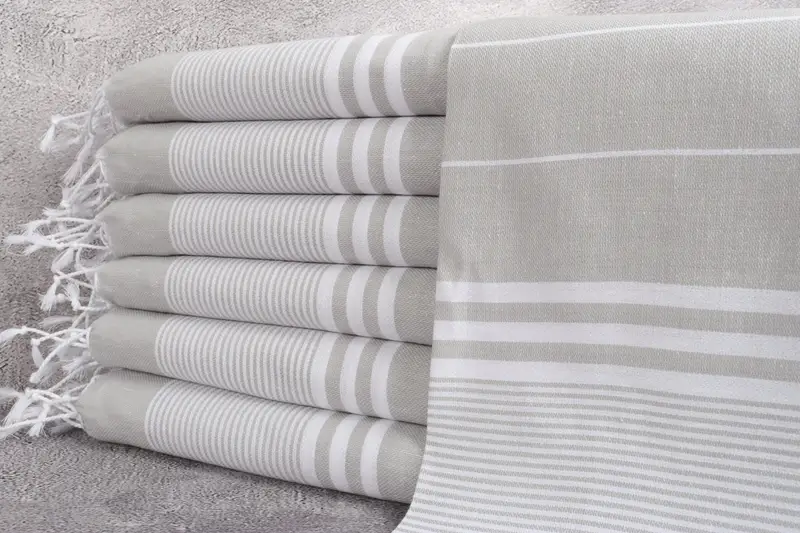 Home Decor Gifts, Bathroom Towels, 40x24 Cotton Striped Towel, Valentines Day Gift, Monogram Hand Towel, Custom Name Towel, Personalized Dish Towel - 1