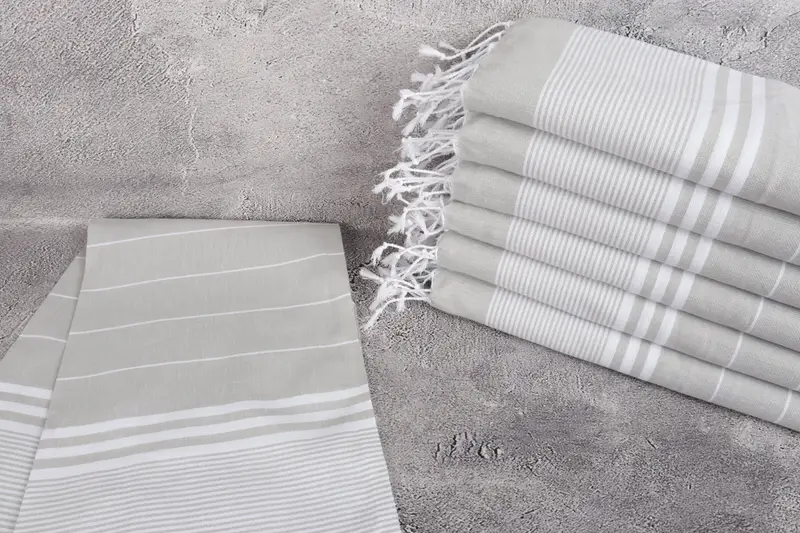 Home Decor Gifts, Bathroom Towels, 40x24 Cotton Striped Towel, Valentines Day Gift, Monogram Hand Towel, Custom Name Towel, Personalized Dish Towel - 2
