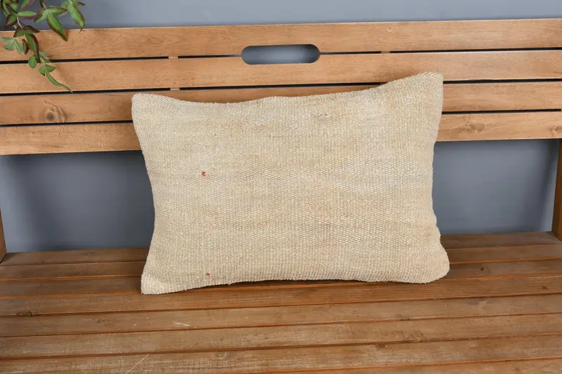 16x24 Beige Cushion Cover, Kilim Pillow Cover, Pillow Sham, Kilim Pillow, Antique Pillows, Living Room Throw Pillow Cover - 6