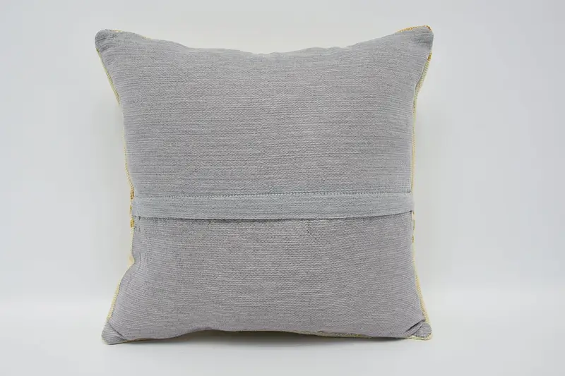 Natural Pillow, Vintage Kilim Throw Pillow, Vintage Kilim Pillow, Pillow Case, Pillow for Sofa, 16x16 Beige Cushion, Outdoor Cushion Case - 6