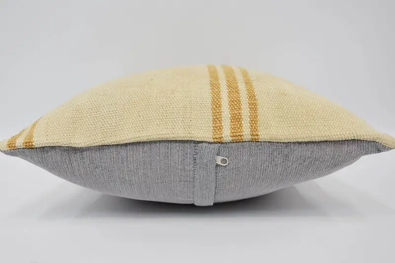 Natural Pillow, Vintage Kilim Throw Pillow, Vintage Kilim Pillow, Pillow Case, Pillow for Sofa, 16x16 Beige Cushion, Outdoor Cushion Case - 5
