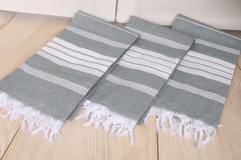 Peshtemal Towel, Thin towel, Gift For Wedding Day, Bachelor Party Favors, Embroidered Towel, Beach Towel Bulk, 68x36 Cotton Striped Towel - 6