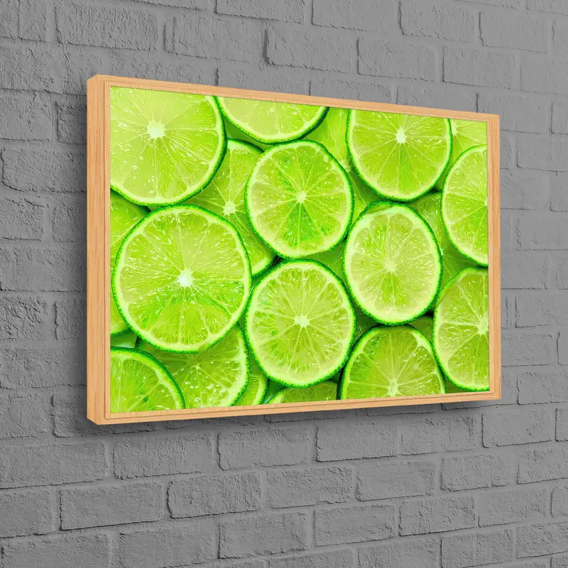 Trendy Summer Fruit Canvas: Elegant Lemon Lover Kitchen Art