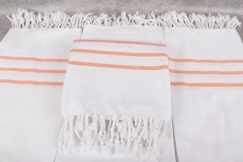 Luxury Turkish Bath Towel, Organic Turkish towel, Wedding Gift Ideas, Bridesmaid Gifts, Summer Towel, 70x40 Cotton Striped Towel, Peshtemal Towel - 4