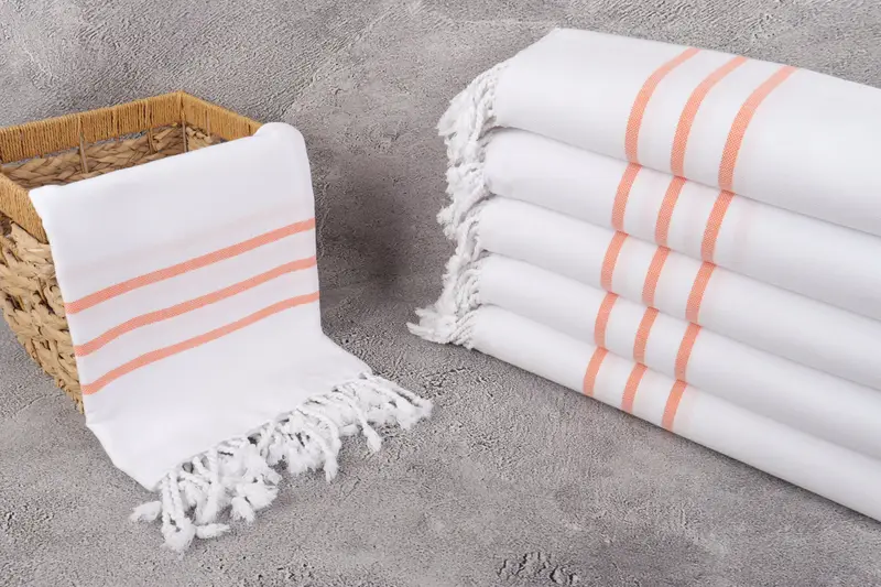 Luxury Turkish Bath Towel, Organic Turkish towel, Wedding Gift Ideas, Bridesmaid Gifts, Summer Towel, 70x40 Cotton Striped Towel, Peshtemal Towel - 3