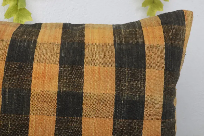 Throw Kilim Pillow, Cushion, Kilim Cushion Sham, Art Deco Cushion, 16x24 Yellow Pillow, Turkish Pillow, Sofa Pillow, Muted Pillow Sham - 5