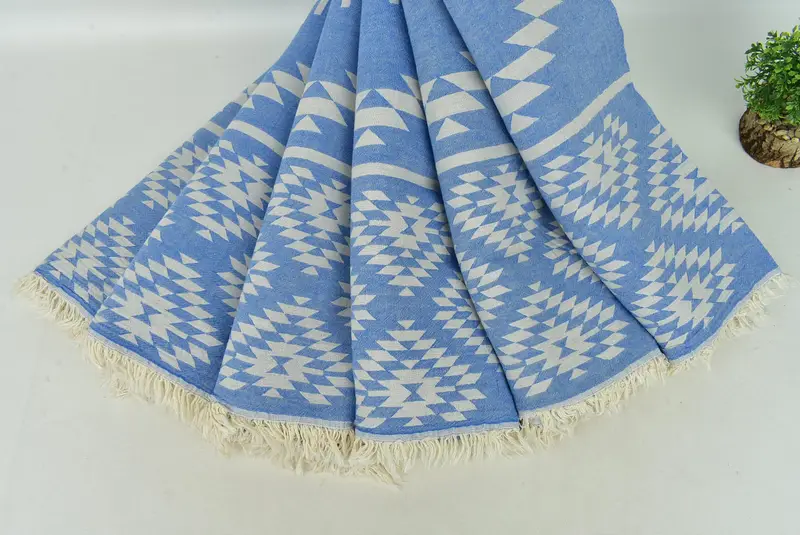 Bachelorette Party Favors, Decorative Blanket, Bedspread, 84x56 Cotton Kilim Design Towel, Turkish Towel Beach Blanket, Christmas Favors - 5