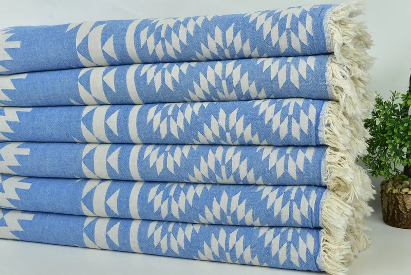 Bachelorette Party Favors, Decorative Blanket, Bedspread, 84x56 Cotton Kilim Design Towel, Turkish Towel Beach Blanket, Christmas Favors - 4